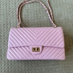 Cute pink purse with adjustable strap